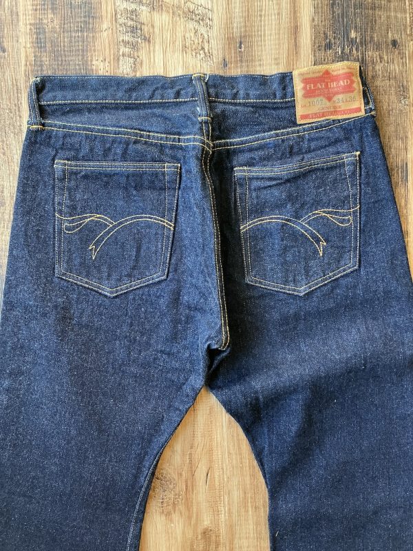 THE FLAT HEAD 1007 Bootcut W31 x L32 Zimbabwe cotton 14.5oz - Image 9