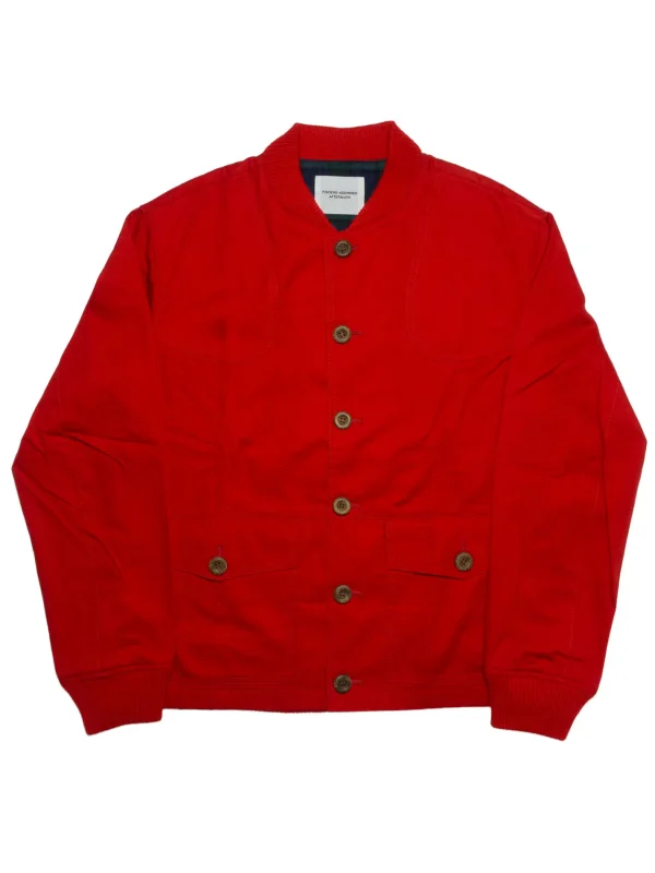 Finders Keepers McQueen Jacket Red Cotton Twill - Front View