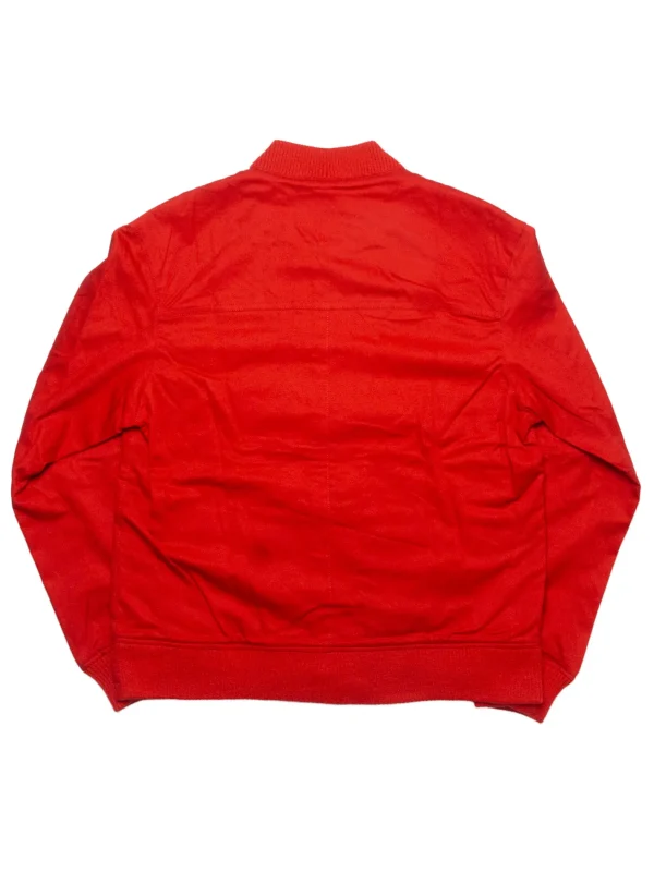 70s style vintage reproduction swing top jacket back view - Cherry Red