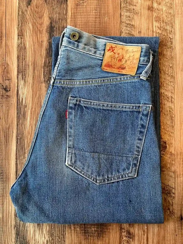 Old EVISU No.2 2507 W30 x L33 Fisherman Patch SCOVILL - Image 16