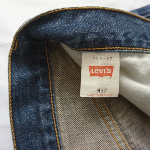 LEVI'S 502XX W32 x L34 Pre-LVC Japan-made 1994 Big E Selvedge Jeans - Image 11