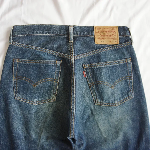 LEVI'S 502XX W32 x L34 Pre-LVC Japan-made 1994 Big E Selvedge Jeans - Image 8