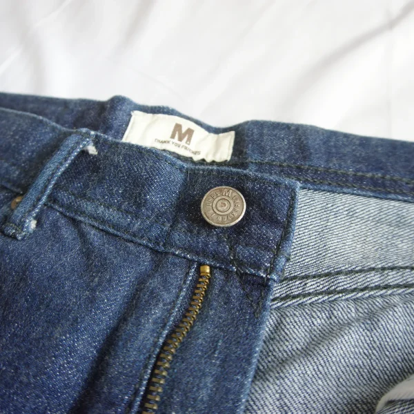 M THANK YOU FRIENDS 12AW-MPT003 W32 x L32 Star Embroidered Selvedge Jeans - Image 6