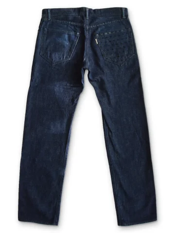 M THANK YOU FRIENDS 12AW-MPT003 W32 x L32 Star Embroidered Selvedge Jeans